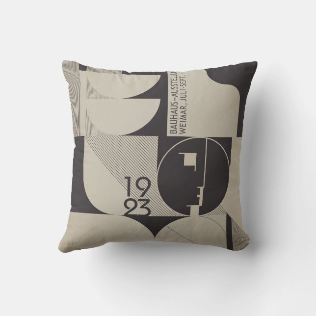 Coussin Motif géométrique inspiré du Bauhaus (Verso)