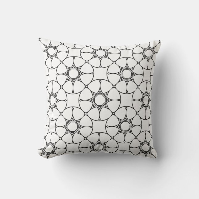 Coussin Motif géométrique islamique arabe Design mignon (Recto)