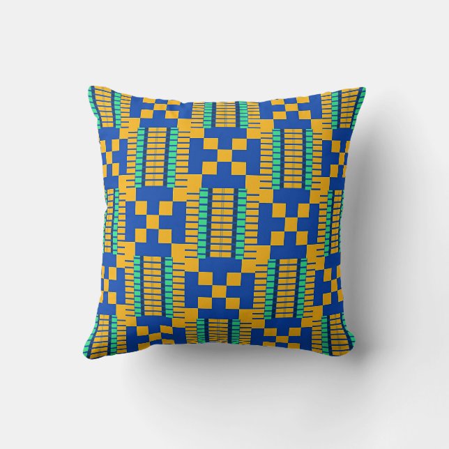 Coussin Motif géométrique Kente (Verso)