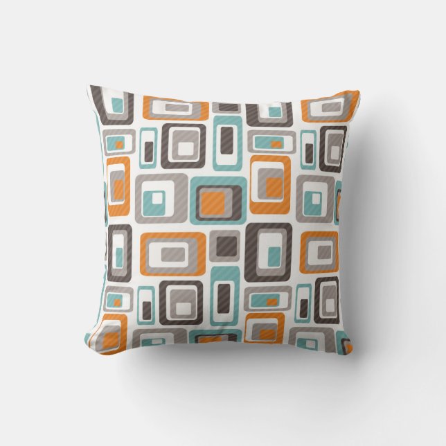 Coussin Motif géométrique lumineux. (Recto)