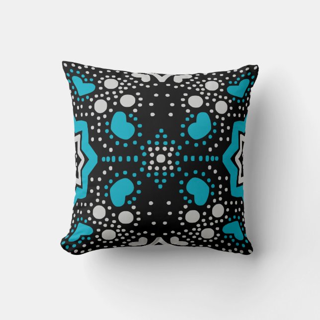 Coussin Motif géométrique moderne à points (Recto)