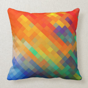 Coussin Motif géométrique moderne coloré #20 de diamant