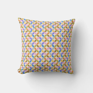 Coussin Motif géométrique moderne coloré du milieu du s