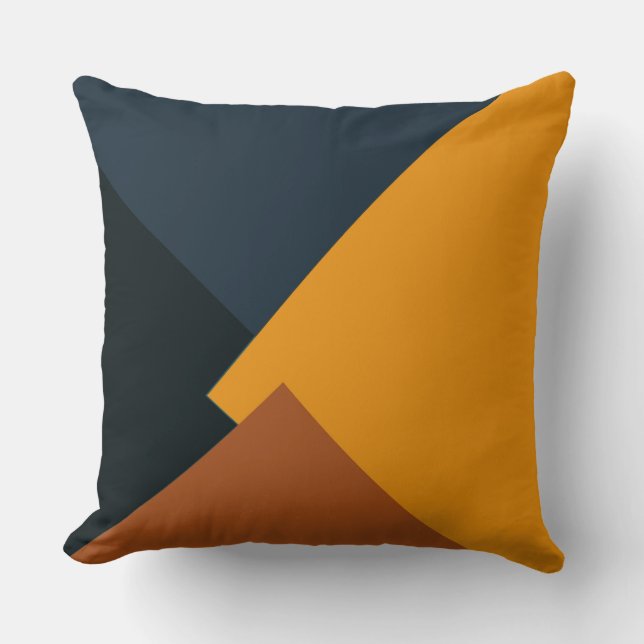 Coussin Motif géométrique moderne de couleur rétro #9 (Recto)