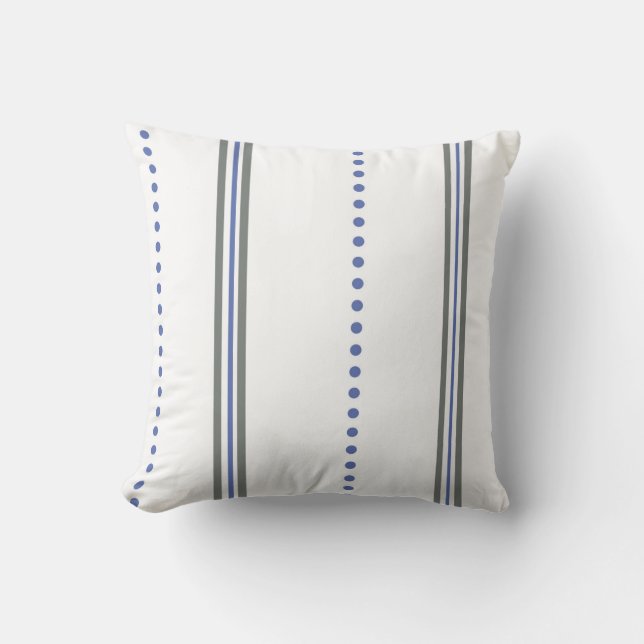 Coussin Motif géométrique moderne de lignes et de points (Recto)