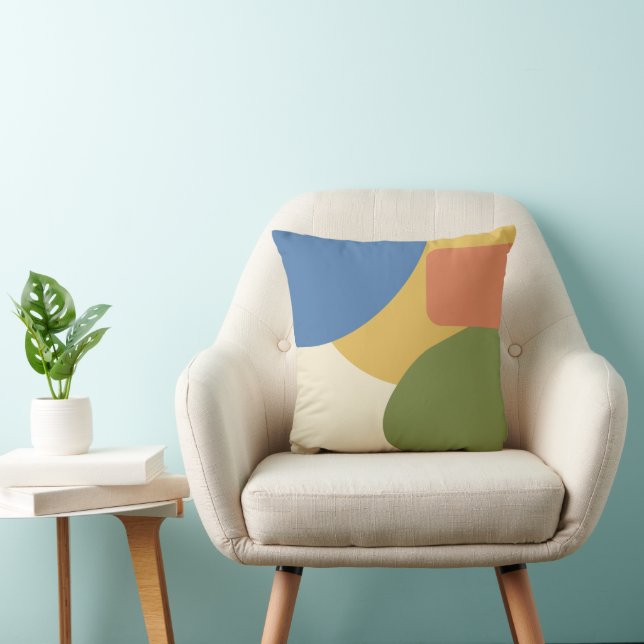 Coussin Motif géométrique moderne du milieu du siècle - Re (Chaise)