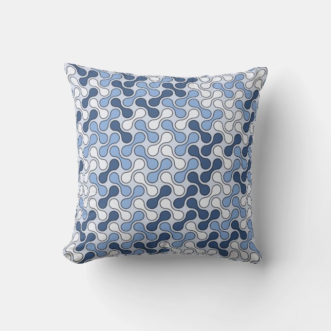 Coussin Motif géométrique moderne Ice Blue (Recto)