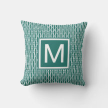 Motif géométrique moderne Monogramme Vert