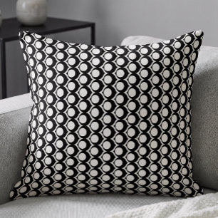 Coussin Motif géométrique moderne noir et blanc