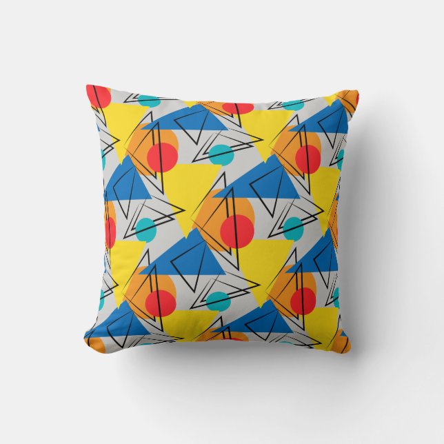 Coussin Motif géométrique moderne rétro (Recto)