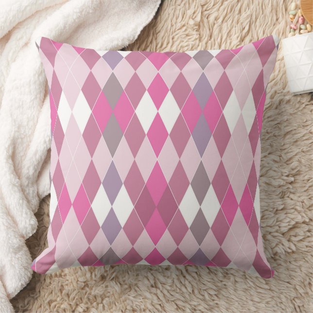 Coussin Motif géométrique multicolore losanges rétro  (Couverture)