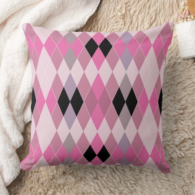 Coussin Motif géométrique multicolore losanges rétro  (Couverture)