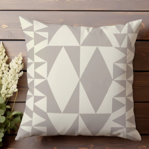 Coussin Motif géométrique neutre demi-ton III