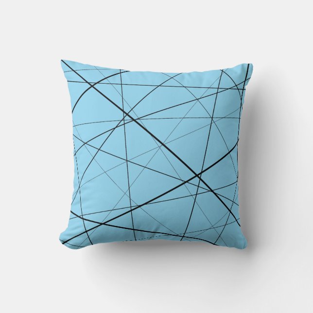 Coussin Motif géométrique noir et blanc (Recto)