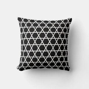 Coussin Motif géométrique noir et blanc élégant