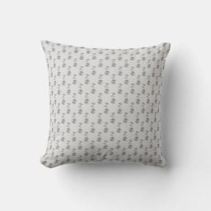 Coussin Motif géométrique pointillé gris argent élégant