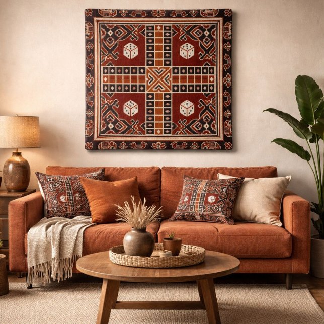 Coussin Motif géométrique rétro de mode de fond  (Créateur téléchargé)