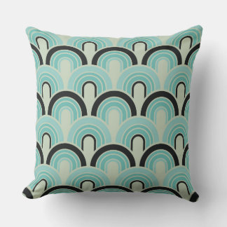 Coussin Motif géométrique rétro moderne des années cinquan
