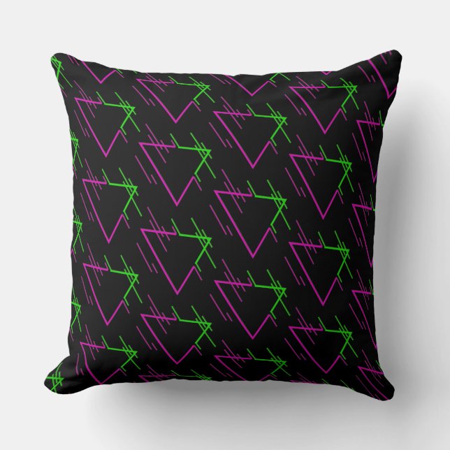 Coussin Motif géométrique Retro Neon (Recto)