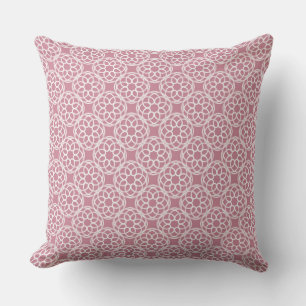 Coussin Motif géométrique rose et blanc sans couture