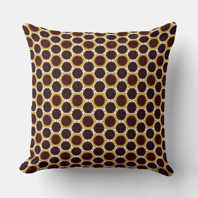 Coussin Motif géométrique rouge rubis blanc (Recto)