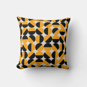 Coussin motif géométrique style seventies avec demi-cercle