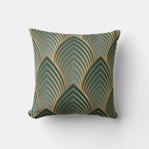 Coussin Motif géométrique transparent avec c doré et ve