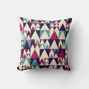 Coussin Motif géométrique triangle rétro