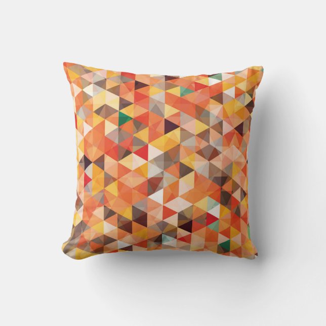 Coussin Motif géométrique triangulaire Abstrait (Recto)