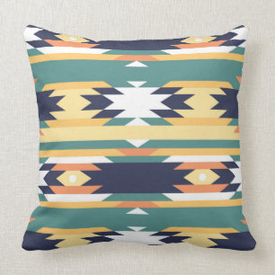 Coussin Motif géométrique Tribal Aztec coloré