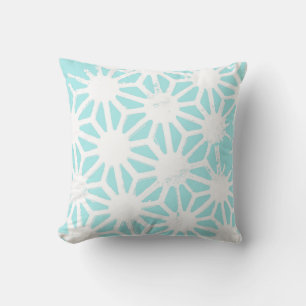 Coussin Motif géométrique turquoise