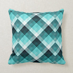 Coussin Motif géométrique turquoise