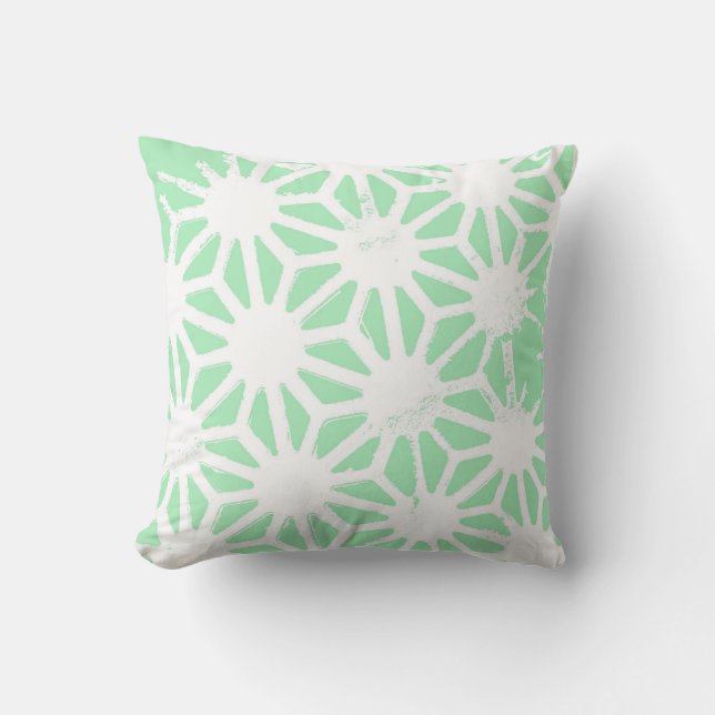Coussin Motif géométrique vert (Recto)