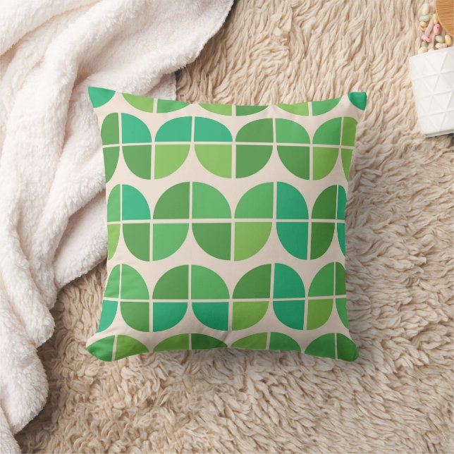 Coussin Motif géométrique vert citron vert de milieu de si (Couverture)