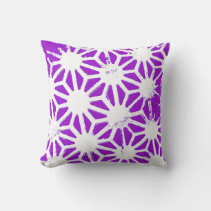 Coussin Motif géométrique violet royal