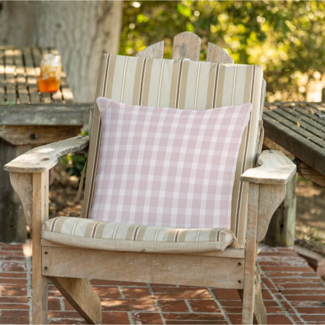 Coussin Motif Gingham Dans Des Couleurs Rose Prépa Balleri (Chaise)