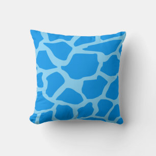 Coussin Motif Girafe Bleu