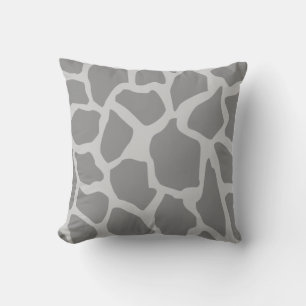 Coussin Motif Girafe Gris