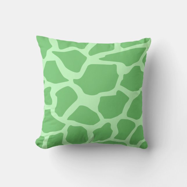 Coussin Motif Girafe Verte (Recto)