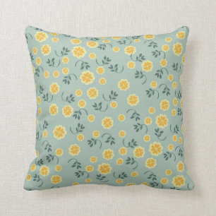Coussin Motif girly de rétro de ressort fleur florale de