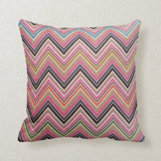 Coussin Motif Girly vert rouge-rose aztèque de Chevron