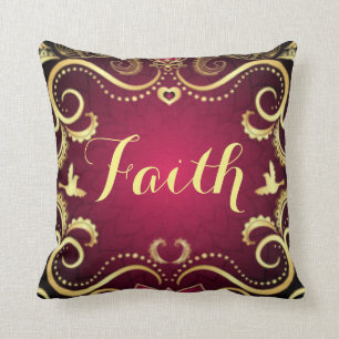 Coussin Motif Gold Faith de Bourgogne Conception d'impress