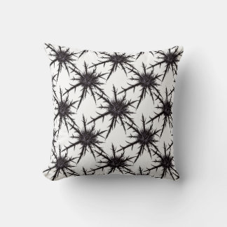 Coussin Motif gothique noir et blanc chardon Halloween