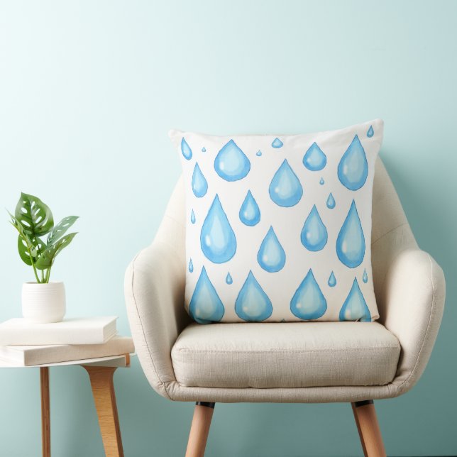 coussin motif goutte de pluie (Chaise)