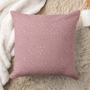 Coussin Motif goutte de pluie en feuille d'or