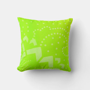 Coussin Motif graphique à pois et rayures géométriques ver