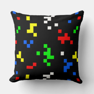 Coussin Motif graphique de jeu vidéo rétro 8 bits