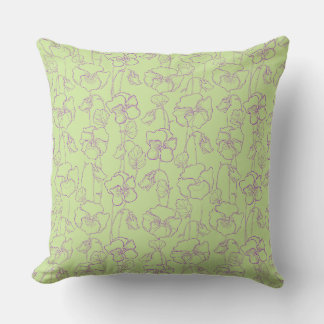 Coussin Motif graphique floral violet sans couture