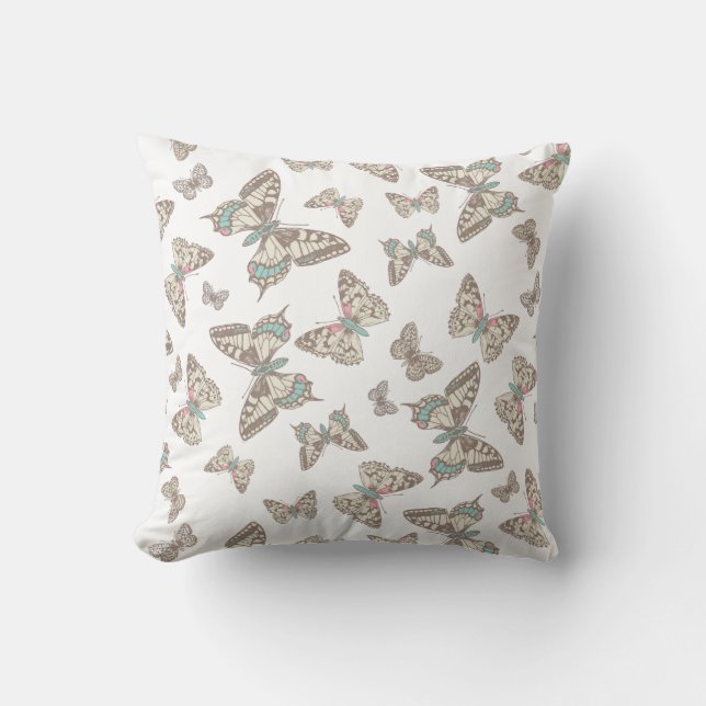 Coussin motif graphique Papillons (Recto)