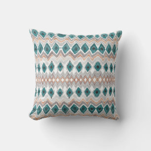 Coussin Motif gris de diamant de Chevron de pêche